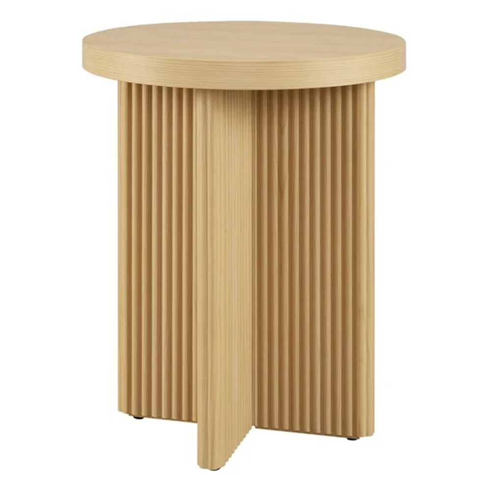 Arlo Fluted Timber Side Table